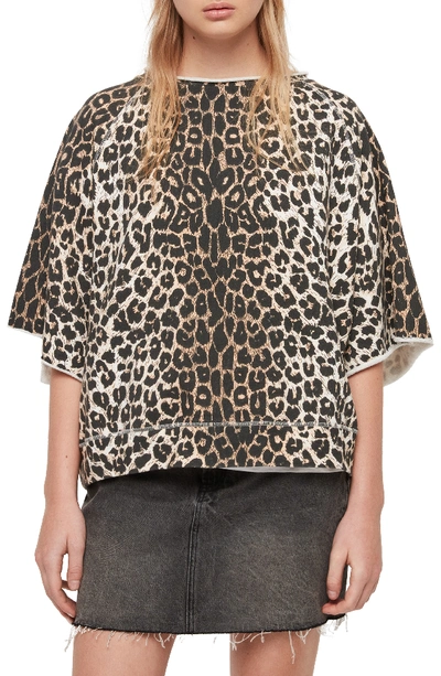 Allsaints Mila Leopard-print Sweatshirt