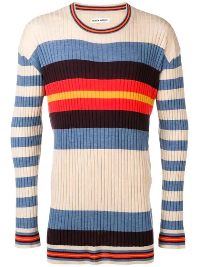 Henrik Vibskov Soap Striped Sweater In Neutrals