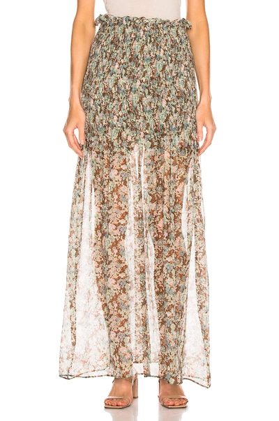 Stella Mccartney Meadow Floral Silk Skirt In Multi In Multicolor