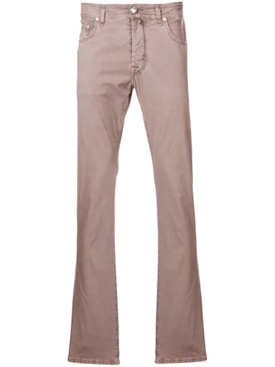 Jacob Cohen Straight Leg Trousers In Neutrals