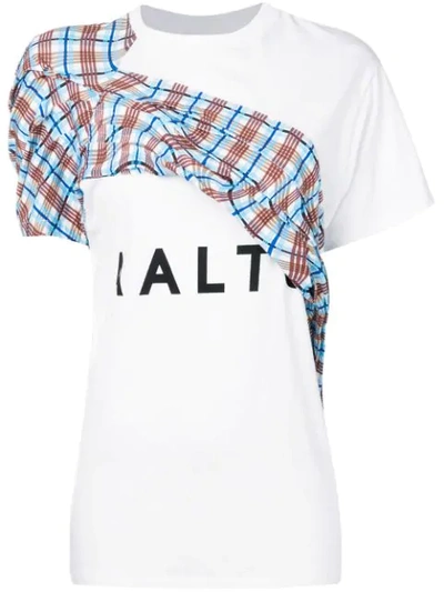 Aalto Logo Contrast T-shirt In White