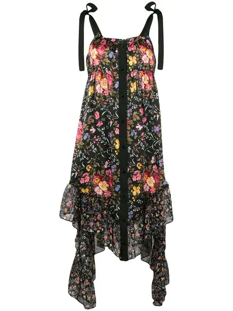 Wandering Floral Print Dress In Black | ModeSens