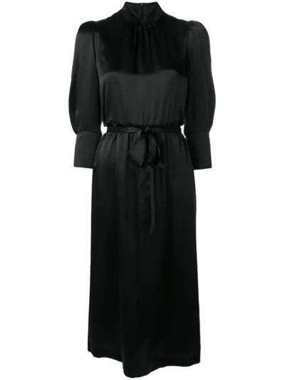 Simone Rocha Belted Midi Dress In Black