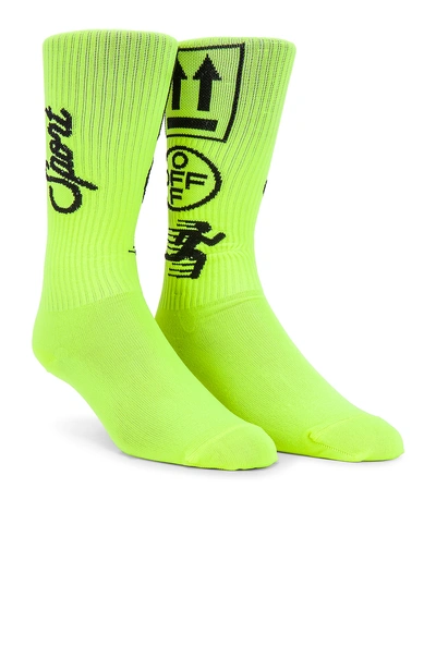 Off-white Off In Fluorescent Yellow Black