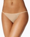 Calvin Klein Sleek String Bikini Underwear D3510 In Bare- Nude 01