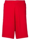Adidas Originals 3-stripes Athletic Shorts In Red