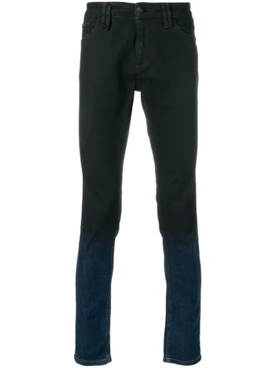 Philipp Plein Gradient Effect Jeans In Black