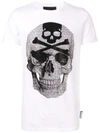 Philipp Plein Rhinestone-embellished Skull T-shirt In White