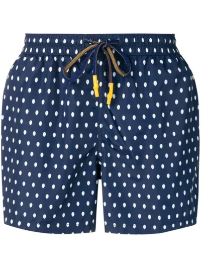 Entre Amis Navy Swimming Shorts In Blue