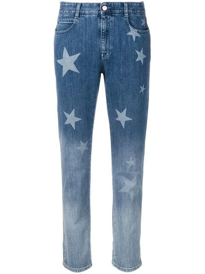 Stella Mccartney Star Print Boyfriend Jeans In Blue