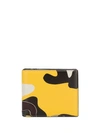 Valentino Garavani Yellow Camouflage Leather Wallet