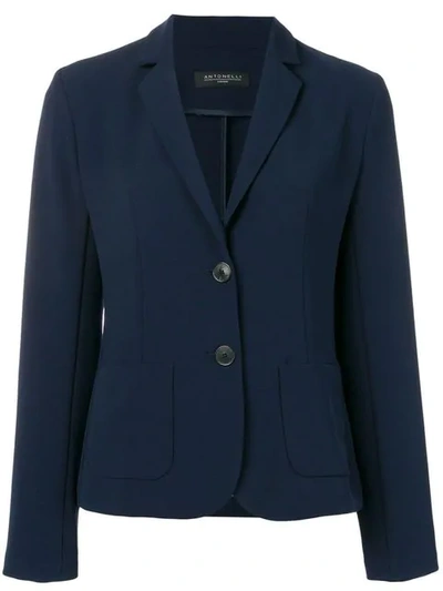 Antonelli Single-breasted Blazer In Blue