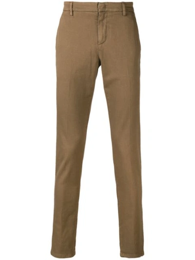 Dondup Slim Fit Trousers In Neutrals