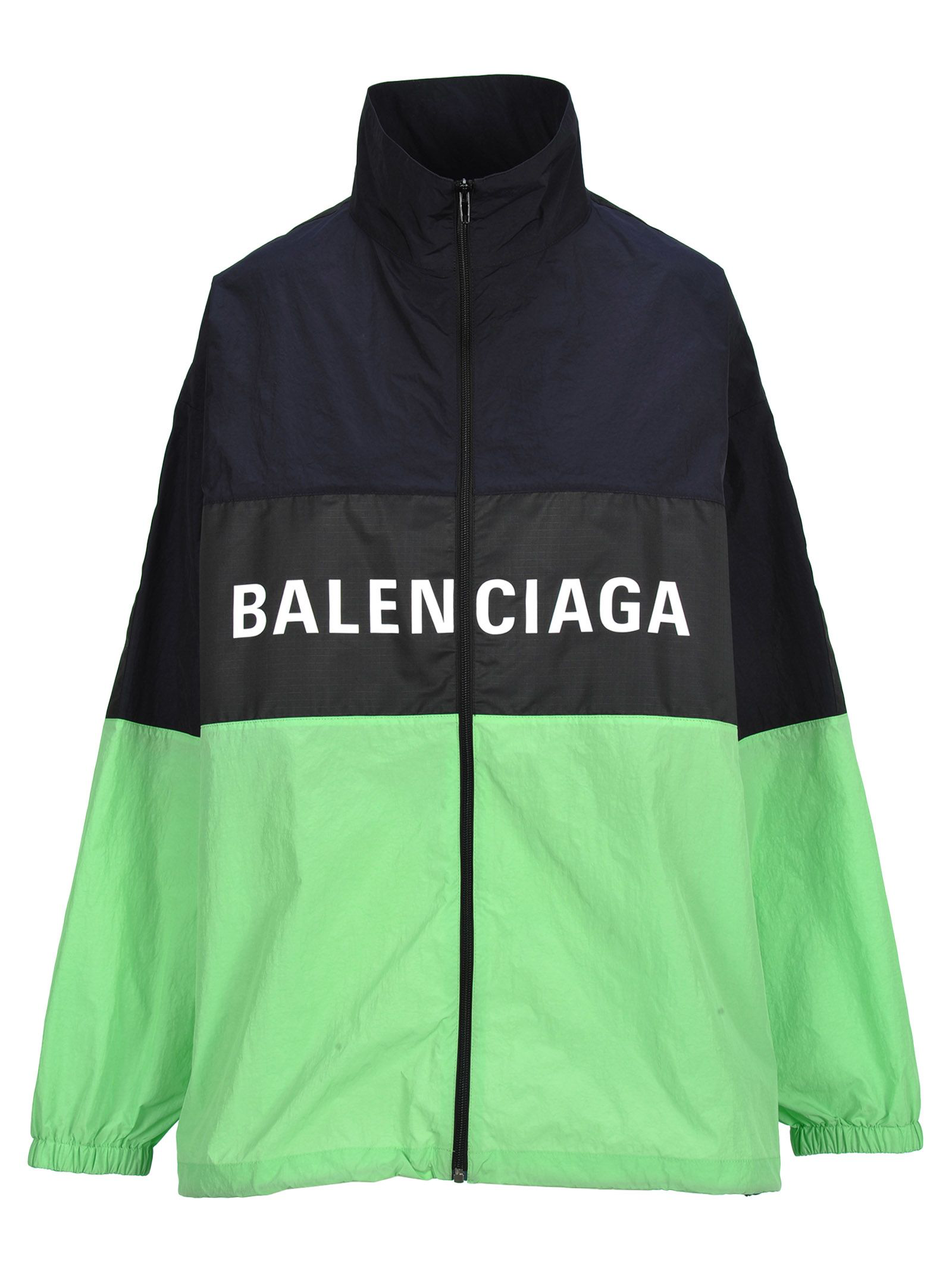 Balenciaga Windbreaker In Black+ Blue + Green | ModeSens