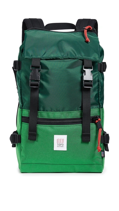 Topo Designs Rover Pack Backpack In Kelly/forest