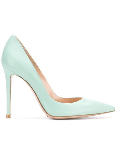 Gianvito Rossi 尖头小牛皮高跟鞋 - 绿色 In Green