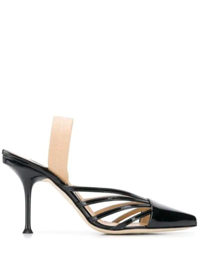 Sergio Rossi Stiletto Slingback Shoes In Black