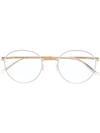 Mykita Round Frame Glasses In Gold