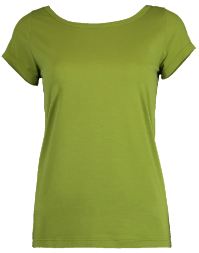 Aspesi Ballet Neck Tee In Olive