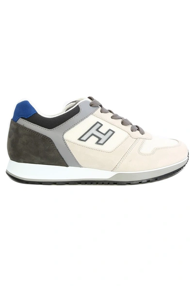 Hogan Men's Shoes Suede Trainers Sneakers H321 In Grey