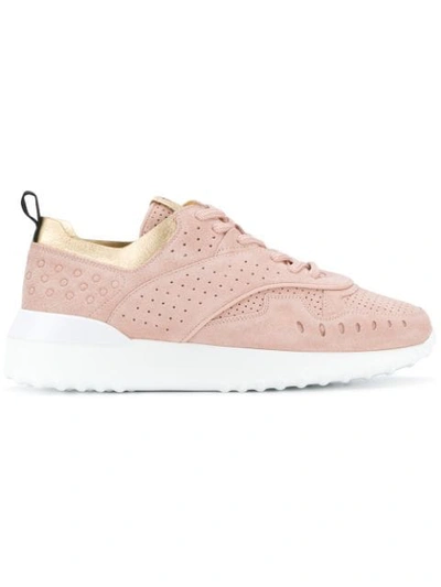 Tod's Sneakers In Suede In Pink