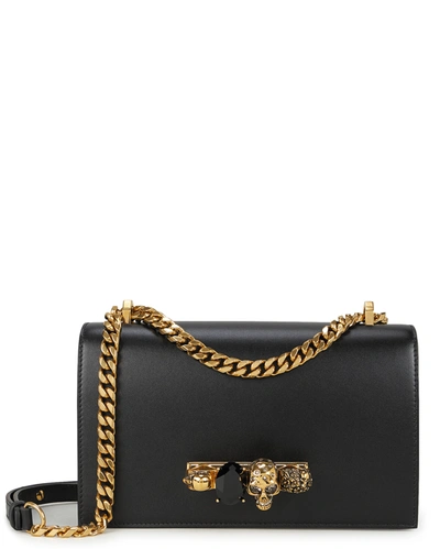 Alexander Mcqueen Jewel Knuckle Shoulder Bag In Black