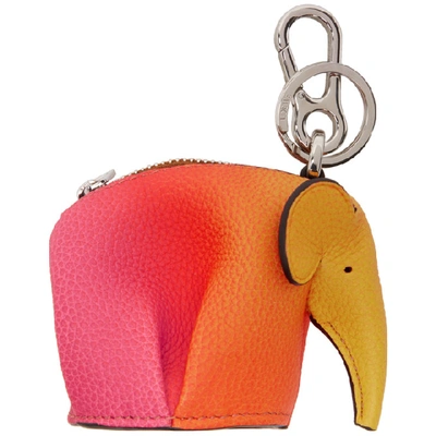 Loewe Orange Elephant Spray Keychain In 9074 Orange