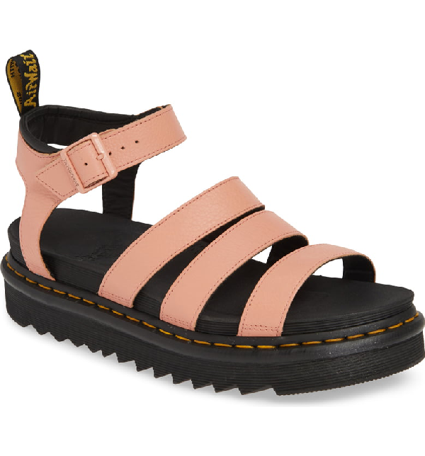 pink doc sandals