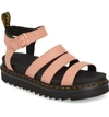 Dr. Martens' Blaire Sandal In Pink Salmon Leather