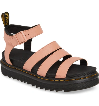 Dr. Martens' Blaire Sandal In Pink Salmon Leather