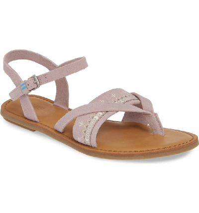 Toms Lexie Sandal In Burnished Lilac Suede