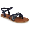 Toms Lexie Sandal In Navy Denim Fabric