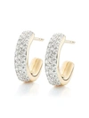 Monica Vinader Fiji Mini Hoop Diamond Earrings In Gold