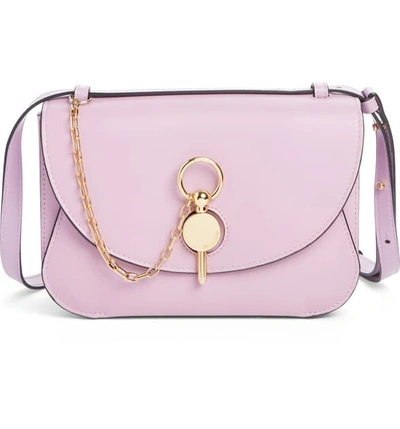 Jw Anderson Lock Leather Convertible Shoulder Bag - Purple In Lilac