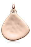 Monica Vinader Engravable Siren Large Pendant Charm In Rose Gold