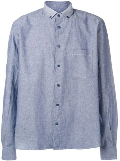 Ymc You Must Create Front Pocket Shirt In Blue