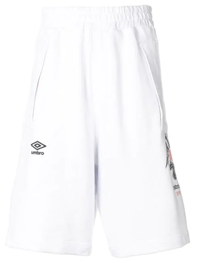 Omc X Umbro Leader Track Shorts In White