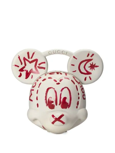 Gucci Mickey Mouse Top Handle Bag In 9065 Bianco