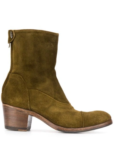 Alberto Fasciani Suede Ankle Boots In Green