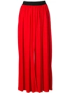 Msgm Flared Midi Skirt In Red