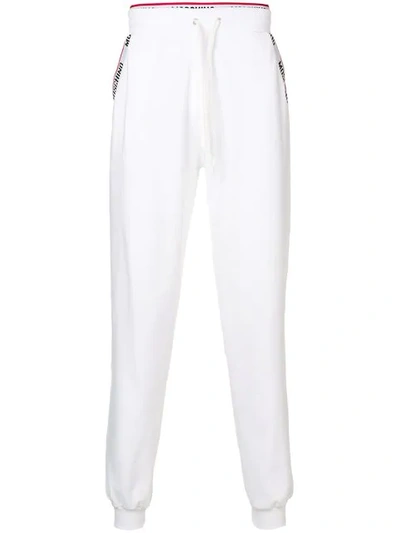 Moschino Branded Track Pants In 0001 White