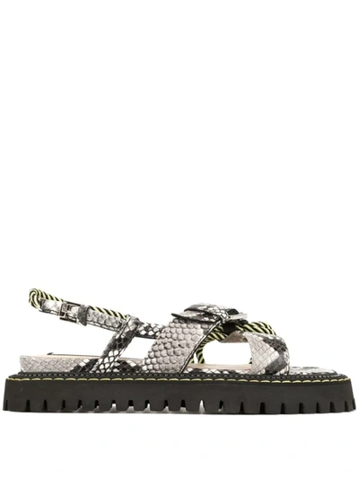 N°21 Snakeskin-effect Sandals In Multicolour