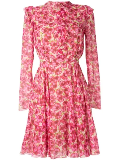 Giambattista Valli Floral Long-sleeve Dress In Pink