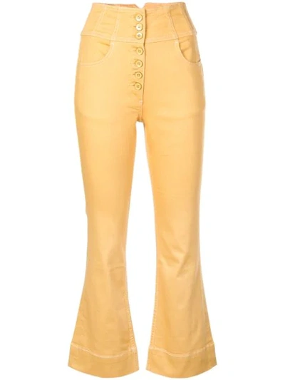 Ulla Johnson Ellis Jeans In Yellow