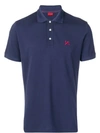 Isaia Chest Logo Polo Shirt In Blue