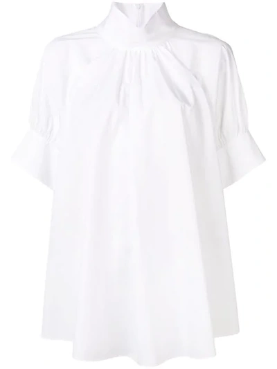 The Row Abel High-neck Blouse In White