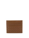 Bottega Veneta Intrecciato Cardholder In Brown