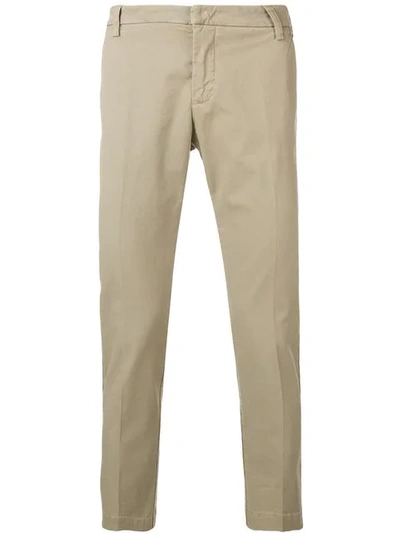 Entre Amis Slim Fit Trousers In Neutrals