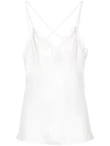 Alberta Ferretti Lace-detail Camisole Top In White