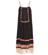 Ulla Johnson Nara Studded Embroidered Linen And Cotton-blend Dress In Indigo